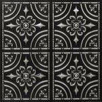 From Plain To Beautiful In Hours 205 2' x 2' PVC Wrought Iron Tile Antique Silver 10 Pieces