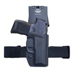 P365 Holster OWB Kydex for Sig Sauer P365 / P365 SAS Pistol Case, Sig P365 SAS Holster, Waistband Outside Carry 1.5-2 Inch Belt Clip with Leggings, P365 Gun Accessories (Black, Right Hand)