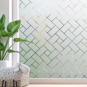 Zindoo - Película para Ventana estática, película Protectora para Ventana y Ventana antideslumbrante esmerilada, Cocina, Oficina, Cuarto de baño, 44,5 x 200 cm