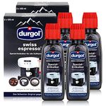 Durgol Swiss Espresso, Descaler and Decalcifier for All Brands of Espresso Machines and Coffee Makers, 4 x 125 ml (Pack of 4)