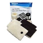 HQRP 4-Pack Wick Filter Compatible with Sunbeam SW2002CS SW2002 CB2002 SW-2002CS SW2002-CN fits SCM2300, SCM2400, BCM7900 Series Cool Mist Humidifiers