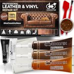 COCONIX Brown Leather and Vinyl Repair Kit - Restorer of Your Couch, Sofa, Car Seat and Your Jacket - Super Easy Instructions - Restore Any Material, Genuine, Italian, Bonded, Bycast, PU