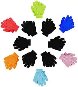 12 Pairs Kids Winter Gloves, Children Bulk Pack Fun Colorful Cute Magic Glove for Boys & Girls