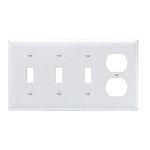 Legrand-Pass & Seymour SP38W Pass and Seymour Sp38-W White 3G Duplex Toggle Light Switch Cover Plate