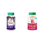 Jamieson Iron Gummies Grape Flavour 90 Count, Helps to Prevent Iron Deficiency & B12 Gummy NEW 70 Gummies