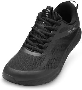 Men's Orthopedic Wide Barefoot Shoes: Arch Support Plantar Fasciitis Orthotic Ankle Pain Relief Supportive, Breathable Zero Drop Sole Leisure Sneakers Black Size 11