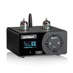 AIYIMA T10 GE5654 Tube Preamplifier Bluetooth 5.0 HiFi Hi-Fi Headphone Vacuum Tube Preamp PC-USB DAC Decoder APTX Coaxial Optical Input with OLED Display for Home Audio Amplifier