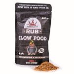 Poppamies Slow Food BBQ Rub - 100% Natural BBQ Seasoning - Dry Marinade & Perfect Seasoning for Long Cooking Smoking - Also try it with Steaks Soups Marinades and Stews. - Large Pack (200g)