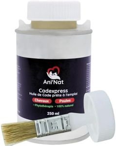 AniNat CADEXPRESS Huile de Cade prête à l'emploi - Pinceau APPLICATEUR vissé dans Le Bouchon - Soin des Pattes des Poules, Sabots Chevaux, Soles Ramollies, Dermite - Pot 250ml (250 ML)