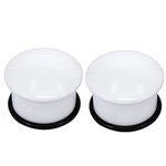 ANAZOZ Ear Gauges for Men 4G,Set of 2Pcs Piercing Jewelry Acrylic Tunnel Gauges for Ears 5mm Round Earrings Women White