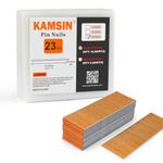 KAMSIN P625 Headless Pin Nails, 23 Gauge 1'' (25mm) Leg Length, Copper Coating, 10,000 PCS/BOX, Pin Nails & Fasteners for Pneumatic Pin Nailer Air Pin Nail Gun