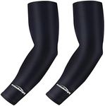 COOLOMG Compression Arm Sleeves for Basketball Football Baseball Cooling Sun Protection Arm Sleeves Black