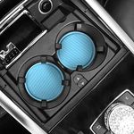 Allure Auto® (Blue) Car Cup Holder Coaster, 2 Peice Universal Auto Anti Slip Cup Holder Insert Coaster, Car Interior Accessories Compatible with Toyota Fortuner