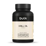 Bulk Krill Oil Softgels, 500 mg, Pack of 180, 180 Servings, Packaging May Vary