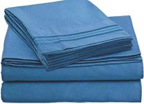 Luxury Egyptian Comfort 1800 Thread Count 6 Piece King Size Sheet Set, Royal Blue Color, 2 Bonus Pillowcases