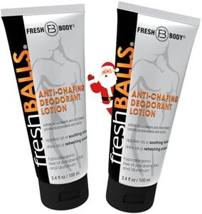 Fresh BALLS Lotion (2 Pack) Anti-Chafing Men's Soothing Cream to Powder Ball Deodorant and Hygiene for Groin Area, 3.4 fl oz