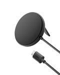 Belkin Magnetic Wireless Charging Pad 15W w/Pop-Up Stand - MagSafe-Compatible Qi2-Certified Wireless Charger for iPhone 16 Series, Samsung Galaxy S25 Series, AirPods (No PSU) - Black