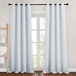 NICETOWN Room Darkening Curtain Panels - Home Fashion Ring Top Thermal Insulated Room Darkening Curtains for Bedroom / Living Room (2 Panels, 46" Wide by 90" Long, Greyish White)