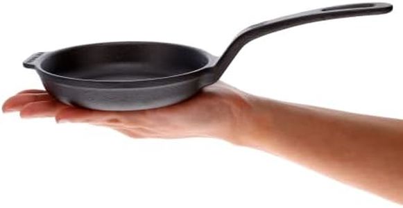 Victoria 4-Inch Cast Iron Skillet, Pre-Seasoned Cast Iron Frying Pan with Long Handle, Made in Colombia