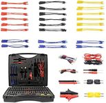 Mrcartool Automotive Circuit Test Leads Kit 92 Pieces Electrical Testers Auto Diagnostic Tools Electrical System Tools Wire Connectors Adapter Cables Set