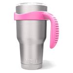 Tumbler Handle for 30 oz Yeti Rambler Cooler Cup, Rtic Mug(Old Style), Sic, Ozark Trail Grip and more Tumbler Mugs - BPA FREE (Pink-CUP NOT INCLUDE)