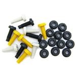 All Trade Direct 12 Pk Mixed Colour Plastic Number Plate Bolts & Nuts