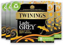 Twinings Lady Grey Tea | Bright & Refreshing Black Tea with Zesty Orange | Multipack Bulk Buy, 320 (4 x 80) Biodegradable Tea Bags