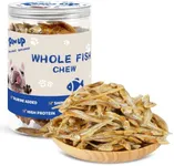 PAWUP Whole Fish Treats for Dogs Cats, Air Dried -100% Wild-Caught Fish Treat, Only Two Ingredient, High in Protein and Omega-3, 8oz