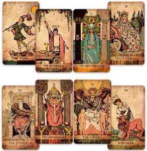 CRAFTERIAN Classic Tarot Set - 78 Gold-Edged Classic Cards with Guidebook - Perfect for Beginners - Sleek Light Deck & Comprehensive Manual - Authentic Tarot Experience.