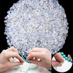 XIANNVXI 400 Pcs Drilled Opal Beads for Crafting,Opalite Stone Beads Chip Beads Craft Beads for Jewelry Making,5-8mm Irregular Natural Tumbled Gemstone Beads Loose Beads for DIY