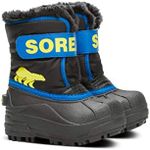 Sorel Unisex Kid's Snow Commander Waterproof Winter Boots, Black Black X Super Blue, 7 US Toddler