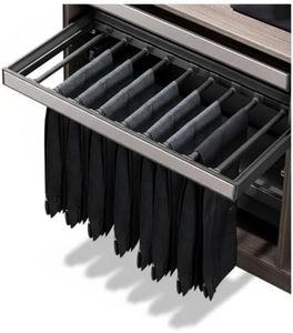 Pull Out Pants Rack for Closet, Retractable Trouser Organizer with Soft-Close Rails, 5-20 Rods Heavy Duty 66lbs Capacity, Adjustable Aluminum Closet Storage System, Space Saving