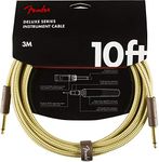 Fender Deluxe Series Instrument Guitar Cable, 10ft / 3m, Straight/Straight Jacks, Tweed