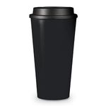 Reusable to Go Hot & Cold Beverage Tumbler - Double Wall with Sip Lid - 16oz. Capacity - Black