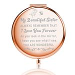 BNQL Sister Gifts Compact Mirror Sister Makeup Mirror Sister Birthday Gifts from Sisters to My Sister Mirror (Sister Mirror)