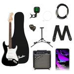 Squier 6 String Electric Guitar Pack, Right, Black (371800006)