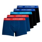 JACK & JONES Mens Jaclee Trunks 5 Pack Boxer, Blue, S UK