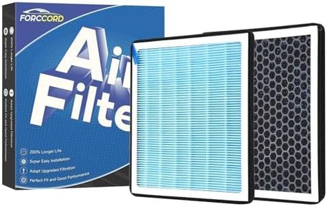 Forccord 2-Pack UPGRADED HEPA Cabin Air Filter Fits for JEEP CHEROKEE 19 20 21 (ONLY FIT L4 2.0L/2.4L& V6 3.2L) Activated Carbon Cabin Filter Replace for CF12307(Not fit Grand Cherokee L) Accessories