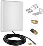 Outdoor 15dBi Dual Band WiFi 2.4GHz 5GHz 5.8GHz Long-Range Directional Panel Antenna with 10Ft Cable for WiFi Router Wireless Network Card Security IP Camera Video Surveillance Monitor, Eifagur