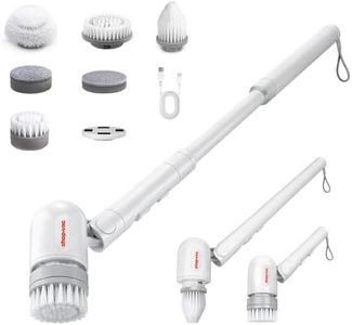 Shop-Vac Electric Spin Scrubber, 2-Speed Cordless Shower Scrubber, 5430576 | Adjustable Long Handle, 6 Brush Heads, IPX7 Waterproof, Dual Rotation, for Bathroom, Kitchen, Bathtub & Floor