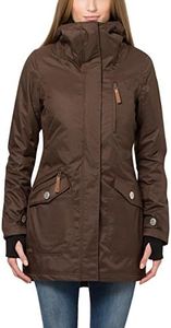 Berydale Women's Coat: Wind and Waterproof Parka jacket, Brown, 12 (Manufacturer size: M)