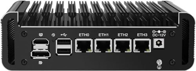 HKUXZR Firewall Appliance Mini PC, Intel Celeron J6413 2*M.2 Nvme Quad Core 4xIntel I226 2.5G Ethernet VPN Router PC AES-NI HDMI DP 4/8/16/32/64GB DDR4 512GB M.2 Nvme (NO RAM NO SSD)