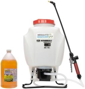Mosquito Magician 1 Gallon Liquid Concentrate & 15L Battery Operated Backpack Sprayer - User-Friendly - for Yards, Lawns, Patios - Kills Mosquitoes, Fleas, Fire Ants - with 6 Natural Essential Oils