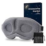 Zurzache Sleep Mask - Perfect Light Blockout 3D Comfort Ultra Soft Sleeping Mask for Women Men, No Pressure On Eyes, Ultra Soft & Comfortable Eye Shade Cover for Travel/Sleeping/Shift Work/Nap