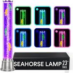 Shop LC Seahorse Fish Lamp Sensory Bubble Tube 6 LED Color Changing 1.9FT
