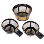 Reusable Coffee Basket Filter compatible with Hamilton Beach 2-Way Brewer Coffee Maker 49980A 49980Z 49933 47650, 2 Single Serve Brew Replacement+1 8-12 Cup Basket Coffee Filter fits Hamilton Beach