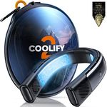 TORRAS COOLIFY 2 Neck Air Conditioner, Cool Down 1°C in 1S Neck Fan, Strong Wind Portable Neck Fan, Neck Cooler and Heater Personal Neck Fan 3-Speed, Wrap-around Portable Neck Fan Rechargeable