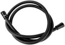 Rivix 60 Inch PVC Shower Hose - Extra Long PVC Shower Head, Flexible Shower Hose Replacement Handheld Shower Head Hose with Stainless Steel Core and Plastic Nut Abrasion Resistant and Flexible, Black