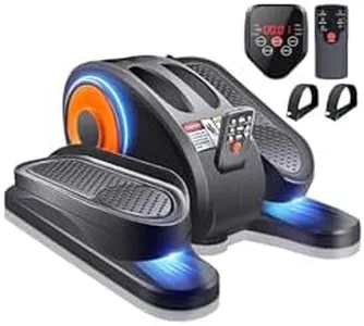 ESL Under Desk Elliptical - Portable Leg Exerciser for Seniors, Compact Seated Elliptical with Remote Control, LCD Display Electric Elliptical Trainers for Home, Ellipse Leg Exerciser as Seen on TV
