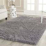 SAFAVIEH Classic Shag Collection Area Rug - 5' x 8', Grey, Handmade, 1.75-inch Thick Ideal for High Traffic Areas in Living Room, Bedroom (SG240G)